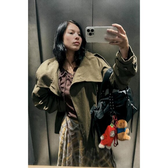 ZARA BELTED COTTON TRENCH COAT - Picture 1 of 5